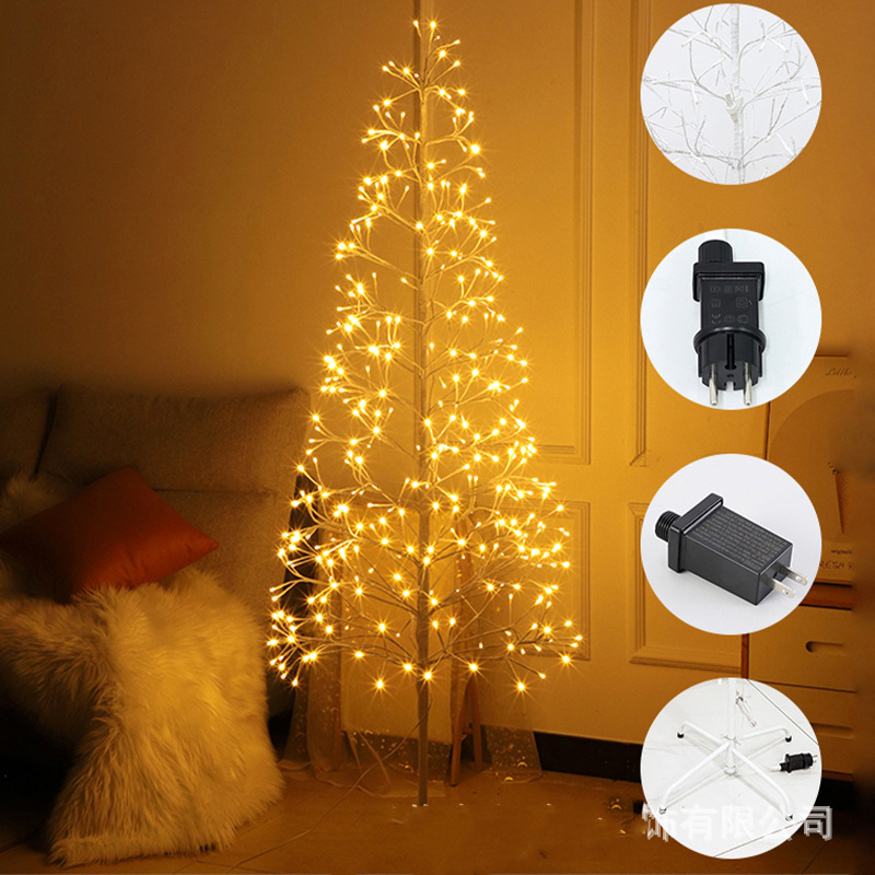 Waterproof Cross-Border LED Birch Tree Lights Ideal for Festive Garden Illumination during Christmas