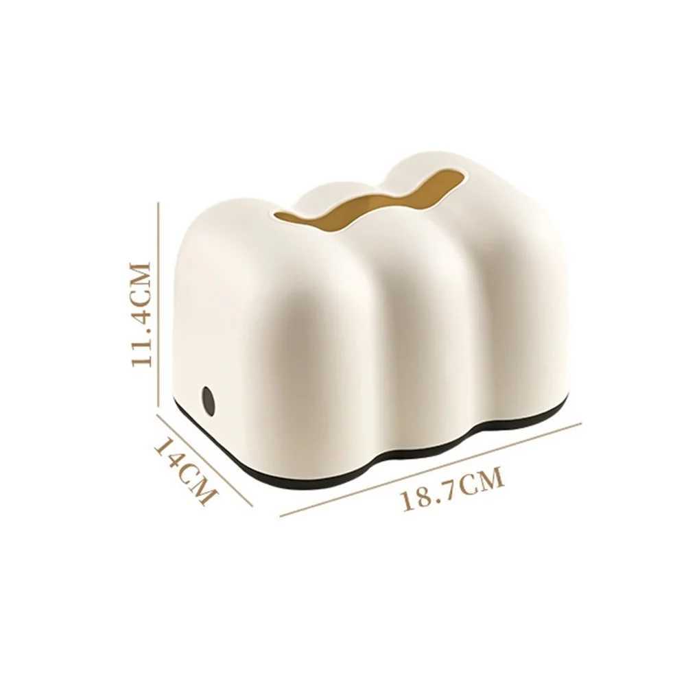 Cloud creative tissue box household bathroom paper suction cup box high-end white wall mounted paper box Y241218