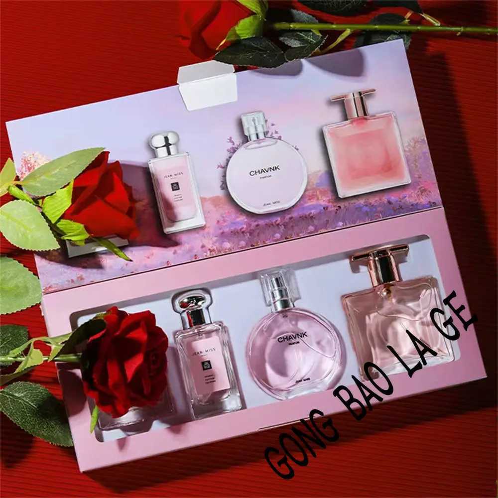 Brand 120ml perfume womens gift box 4pcs set plant fragrance lasting perfume De perfume fresh natural perfume FemininoXJ250409