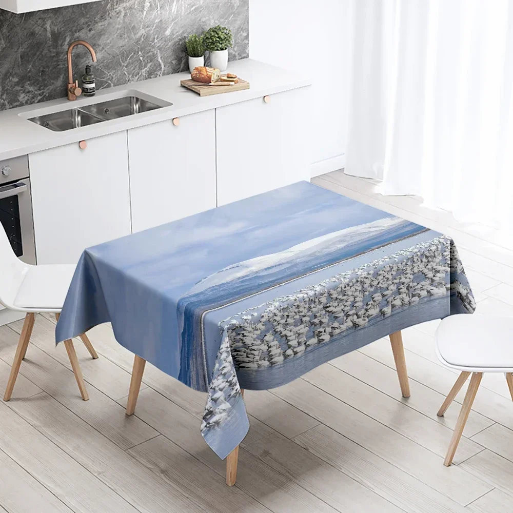 Seagull Scenery Tablecloth Party Restaurant Banquet Decoration Anti-Stain Waterproof Home Table BBA169