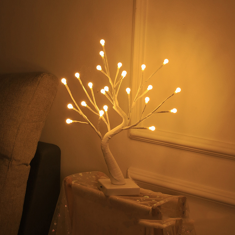 LED Simulated Small Tree Light - Spherical Star Night Lamp for Room Decoration