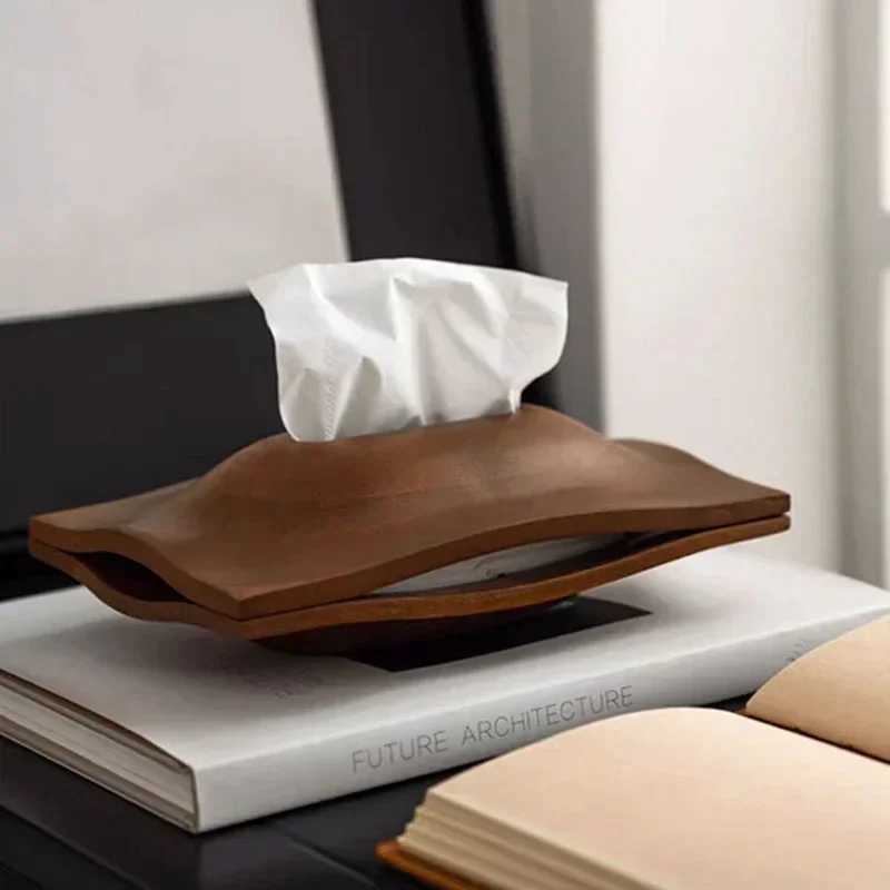 Desktop walnut tissue box napkin box cover bar and restaurant tissue holder He Living Ro decoration Y241218