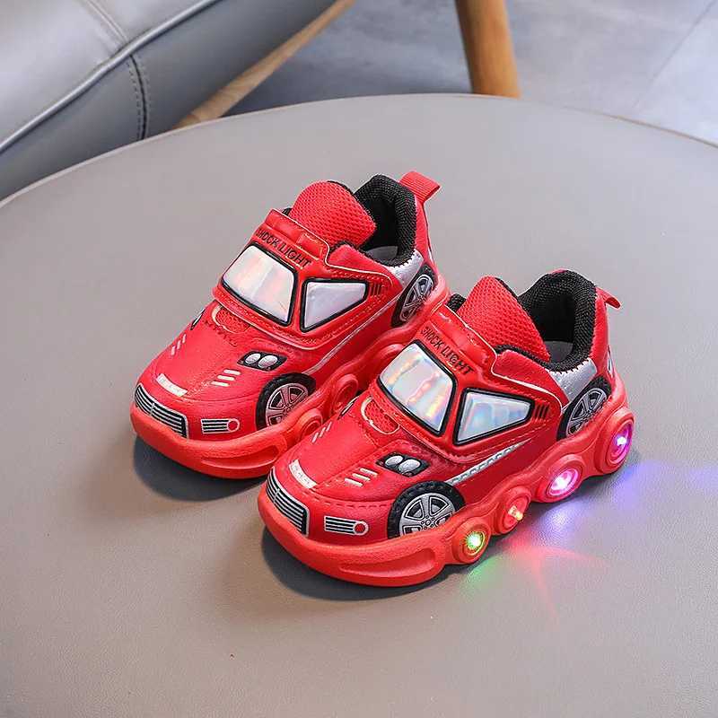 Autumn New Fashion Child Sneakers Versatile Car Cartoon Boy Shoes Comfort Thick Soled Luminous Casual Shoe Sneakers Boy S251027