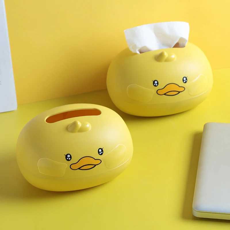 1pc Cartoon w Duck Tissue Box Creative He Living Ro Coffee Table Paper Box Net Red Dormitory Desktop Tissue Storage Box Y241218