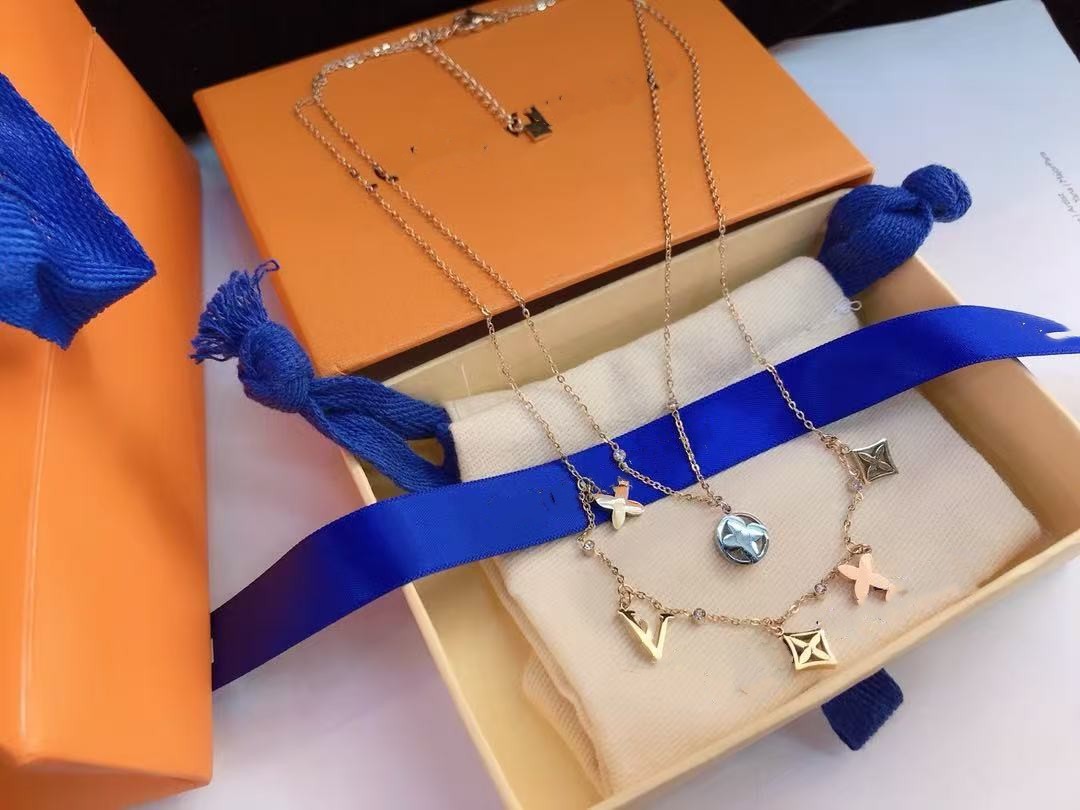 necklaces designer Gold Plated Letter Pendant Necklace Chain Luxury Design Luxury Choker Brand Necklaces for Women Wedding Party Gifts Jewelry