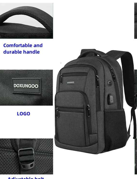 Backpack New Large Capacity Waterproond Breathable Backpack, 15.6-Inch Computer Bag, Usb, Reserved Port For Headphone Cable
