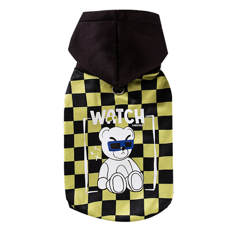 Autumn and winter special print hoodie small and medium-sized dog warm clothing pet clothes
