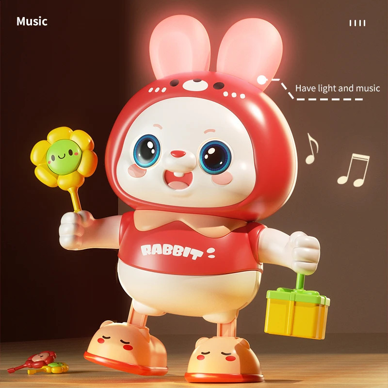 Children Cute Rabbit Electronic Toy Pet With Music Light Animal Game Frog Walking Dance Moving Kid Toys 3 Year Gifts 241218