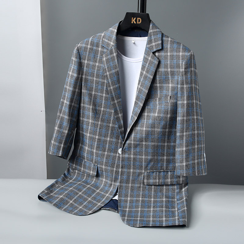 K635 Men's Classic Stand Collar Suit with Matching Trousers