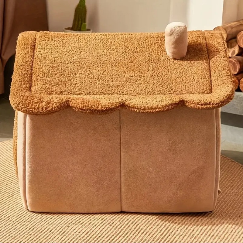 Removable Washable Cat House Foldable Pet House Puppy Cave Sofa Pet Bed House for Extra Small Dogs and Small and Medium Cats