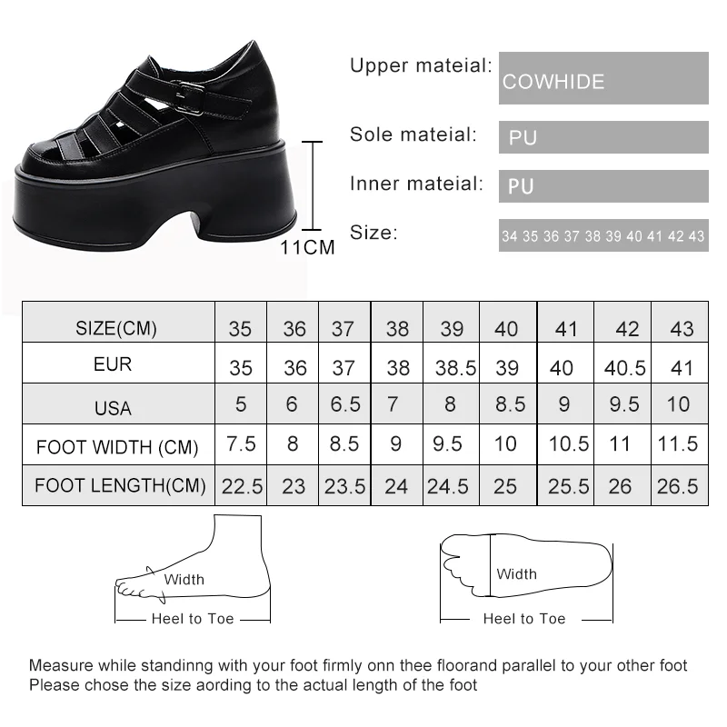 AIYUQI Sandals Women Platform Summer Genuine Leather High Heels Openwork Fashion Sandals Women