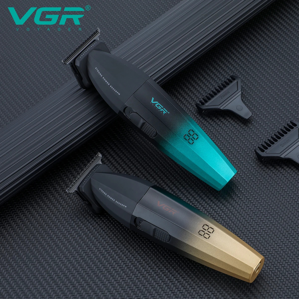 VGR Hair Clipper Professional Hair Trimmer Rechargeable Haircut Machine Cordless Hair Clipper LED Display Trimmer for Men V-906 241218