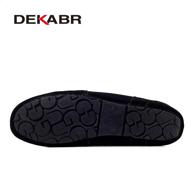 DEKABR Men Loafers Shoes Warm Soft Genuine Leather Business Men Moccasins Shoes Breathable Slip on Driving Shoes Size 38-47 241216