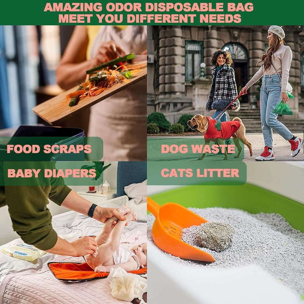 DHPET Dog Poop Bags Rolls Compo-stable 100% Leak Proof Dog Waste Bags Strong Trash Bags Dog Bags Scented Dog Feces Bags Trash Bags 270 Bags 18 Pack of
