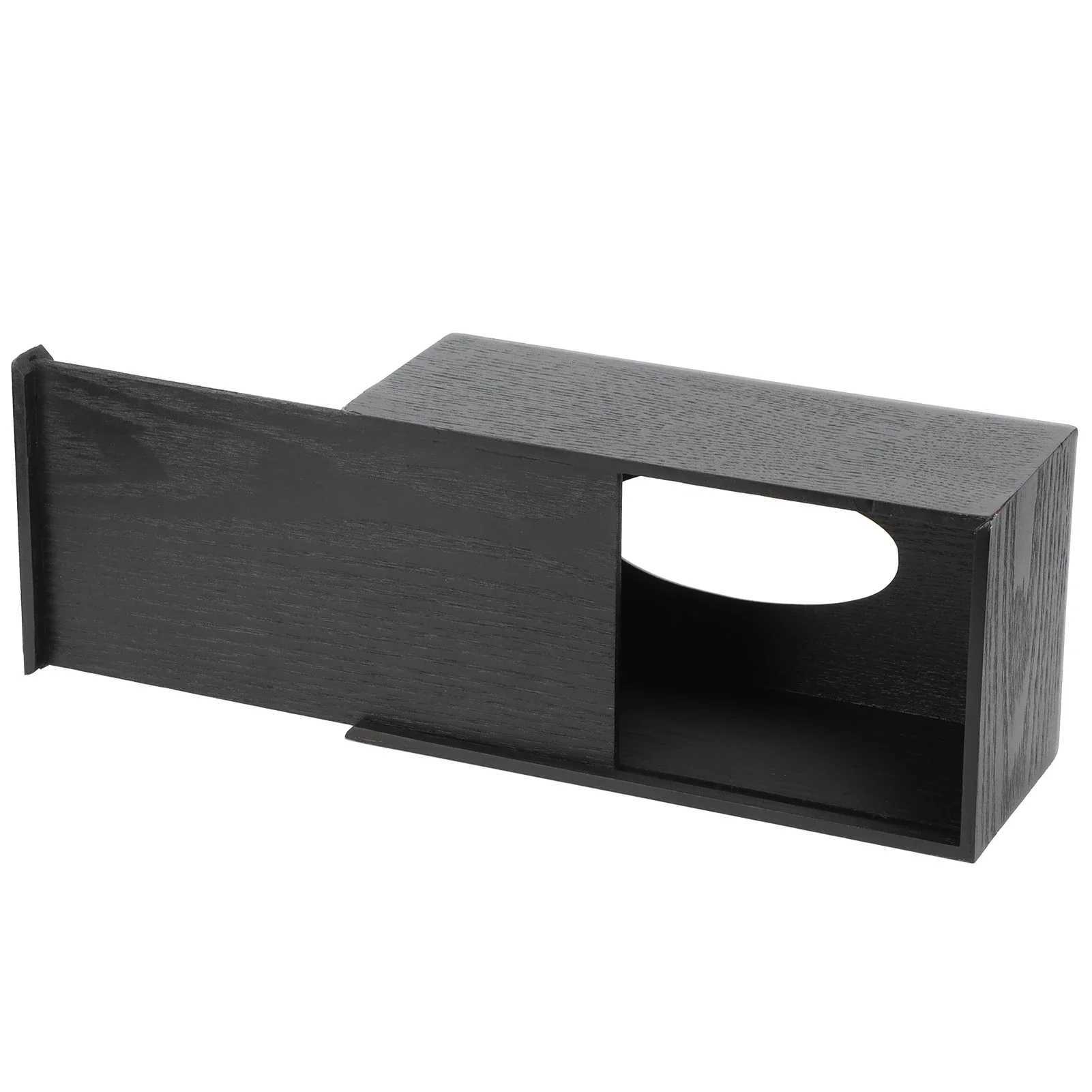 Black Wooden Tissue Box Napkin Case Elegant Style Tissue Holder 23x12x10.5cm for He Hotel Living Ro Y241218