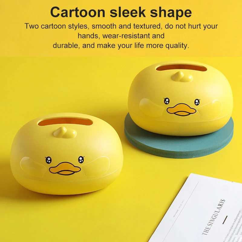 1pc Cartoon w Duck Tissue Box Creative He Living Ro Coffee Table Paper Box Net Red Dormitory Desktop Tissue Storage Box Y241218
