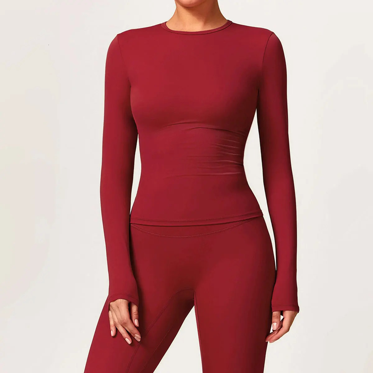 NCLAGEN Long Sleeve Workout Top Gym Pilates Clothes Women Active Wear Sports Shirt Elastic Fitness Yoga Clothing Running Shirts 241218