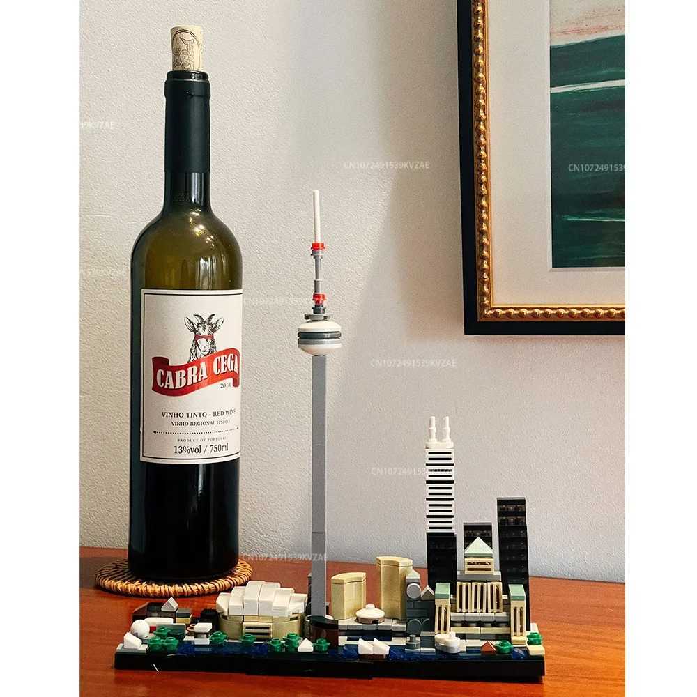 429PCS City Architecture Skyline Toronto Building Blocks Ideas Sets Bricks MOC-170155 Desktop Decoration Model Toys Gift X241218