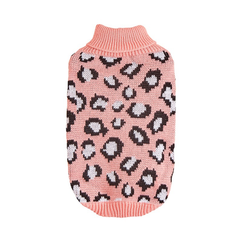 Pet sweater Gray khaki leopard dog clothes Teddy Method Fight autumn and winter warm
