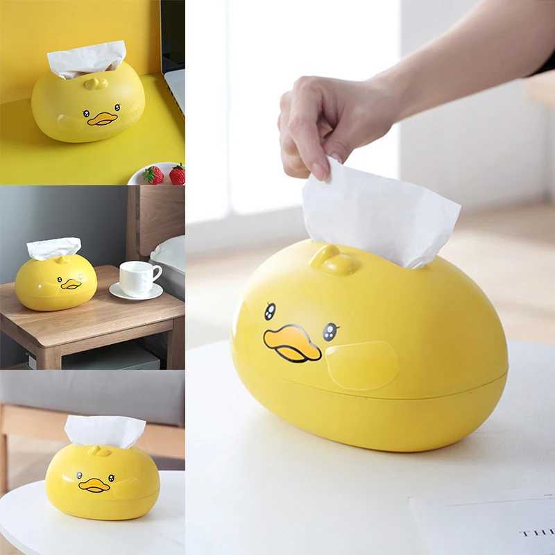 1pc Cartoon w Duck Tissue Box Creative He Living Ro Coffee Table Paper Box Net Red Dormitory Desktop Tissue Storage Box Y241218