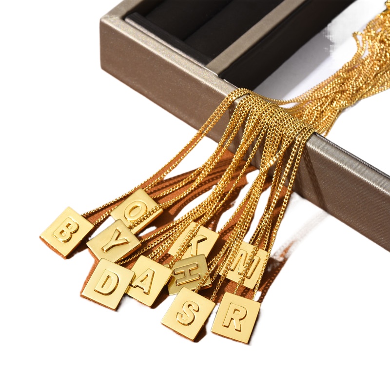 Free shipping gold square geometry designer pendant necklaces for women girls link chain short choker letters necklace jewelry wholesale Free shipping