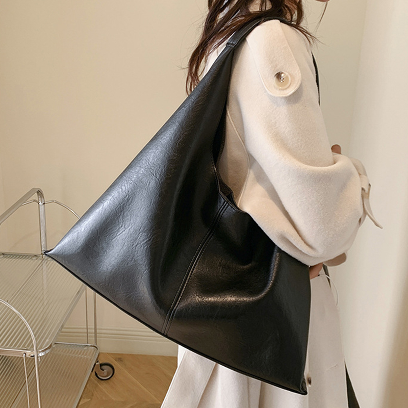 Tote Bags for Women PU Leather Tote Purses Handbags Medium Top Handle Satchel Shoulder Bag Large Capacity Armpit Autumn Basket Soft Surface Simple Sho