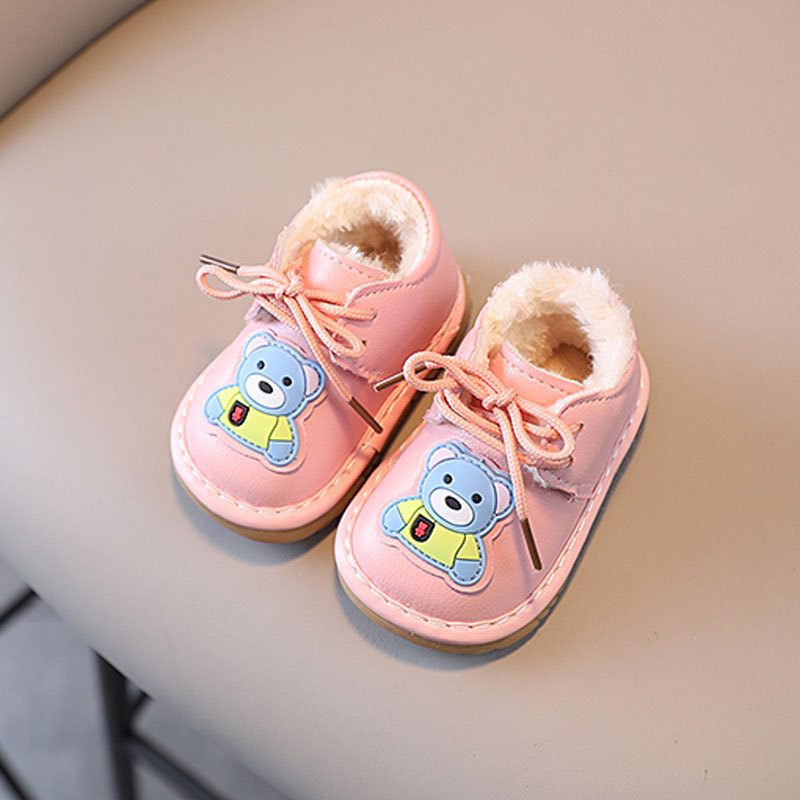 Infant Winter First Walkers Shoes Plush Warm Baby Girl Shoes Cute Cartoon Casual Boy Shoes Littlesprouts Flat Soft Comfortable Toddler Shoes Sizes 16 