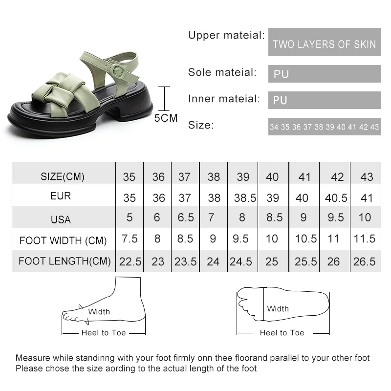 AIYUQI Women Sandals Summer Platform Open Toe Cross Braided Women Sandals Genuine Leather Large Size Women Sandals