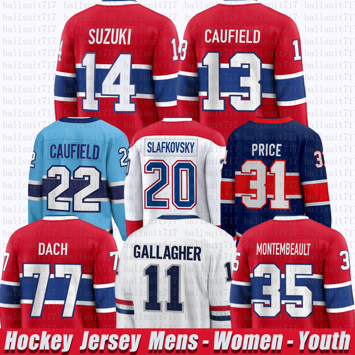 13 Cole Caufield montreals hockey jersey canadiens jersey Nick Suzuki Juraj Slafkovsky Hutson Brendan Gallagher Kirby Dach Sam Montembeault Patrick Roy jerseys