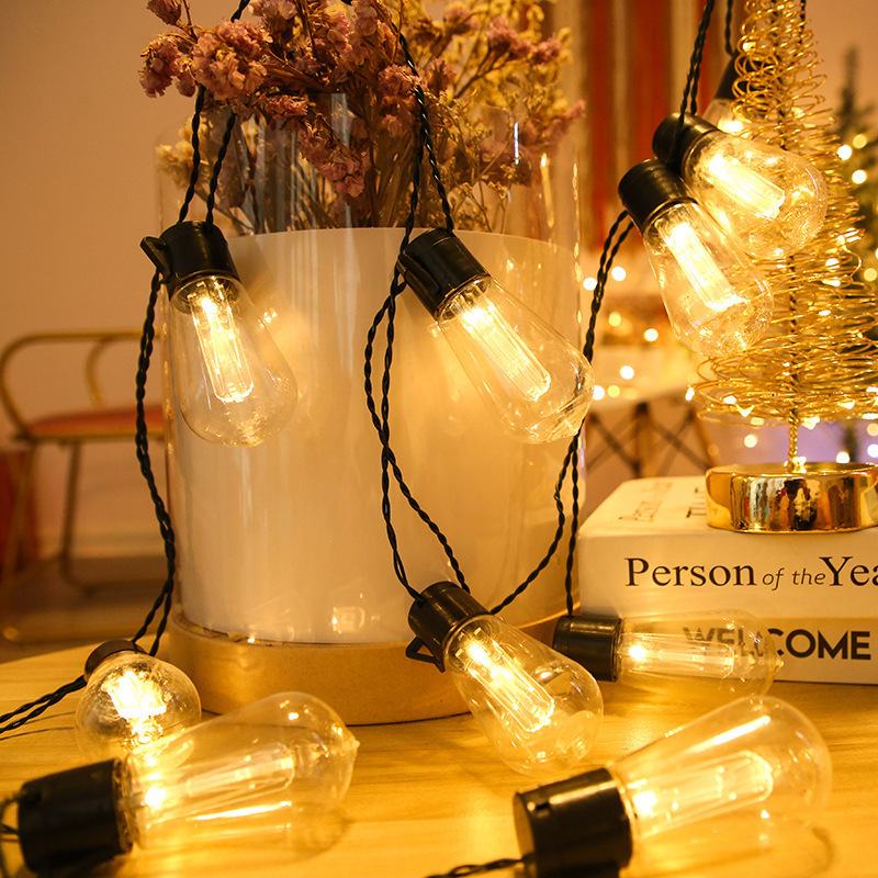 Decorative Cross Border LED Globe Light String - Solar Powered with Built-in Battery Box for Yard Lighting