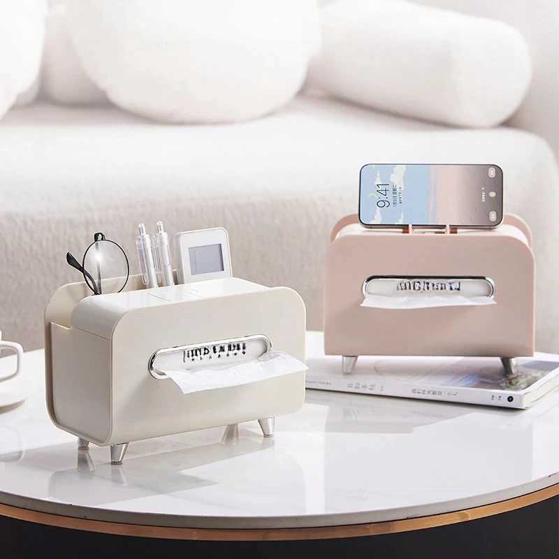 Living Ro Tissue Box Environmentally Friendly Clean Remote Control Desktop Creative Napkin Dresser Bathroom Storage Box Y241218