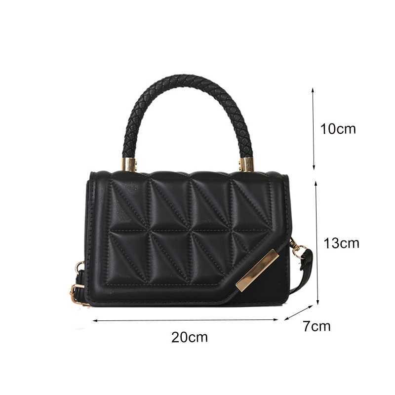 2023 New Fashion Shoulder Bag Plaid PU Leather Ladies Handbags Designer Crossbody Bags For WomenC241218