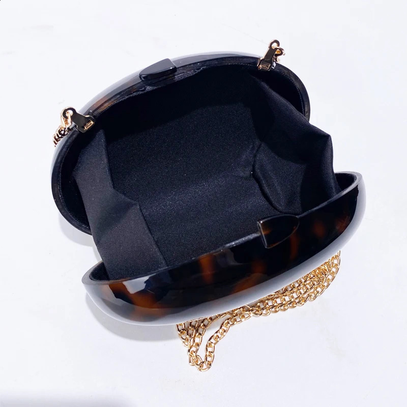 Oval Acrylic Wedding Evening Clutch Party Bag For Women er Handbag And Purse 2024 In Fashion Shoulder Crossbody 241216
