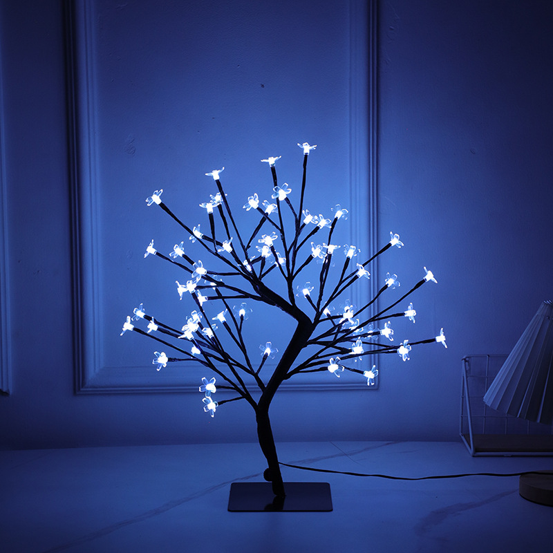 Festive Multi-Color Cherry Blossom Tree Lights with Remote - Perfect for Holiday Decorations