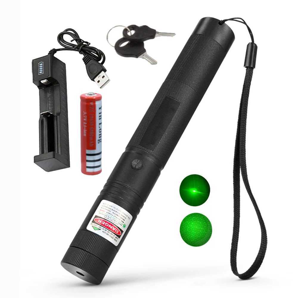 High Quality Outdoor small tool accessories 303 green camping equipment USB charging laser light O241218
