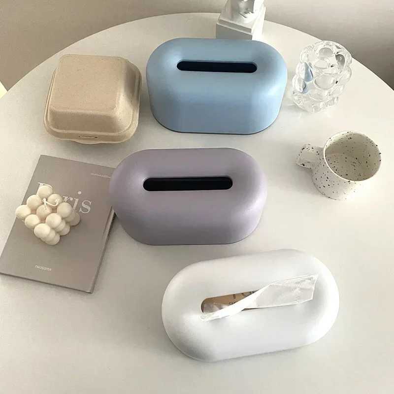 Inside White Plastic Tissue Box Table Organizer Kitchen Bedroom Storage Box Living Room Drawer Off Removable Paper Tissue Box Y241218