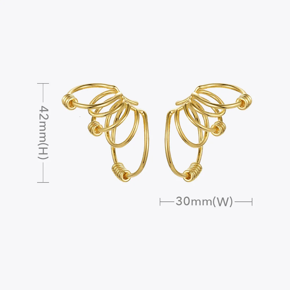 ENFASHION Multilayer Circle Ear Cuff Clip On Earrings For Women Gold Color Rock Earings Without Piercing Fashion Jewelry E201174 241216