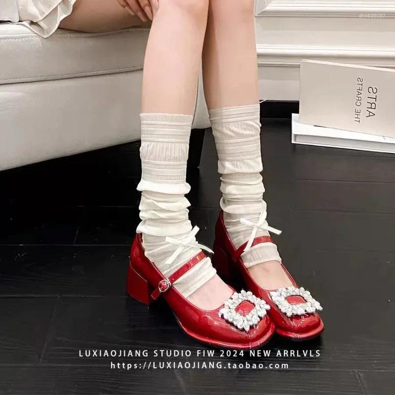 Dress Shoes Selg Women's Japanese College Style Uniform British Mary Jane High Heels zhanyishengli