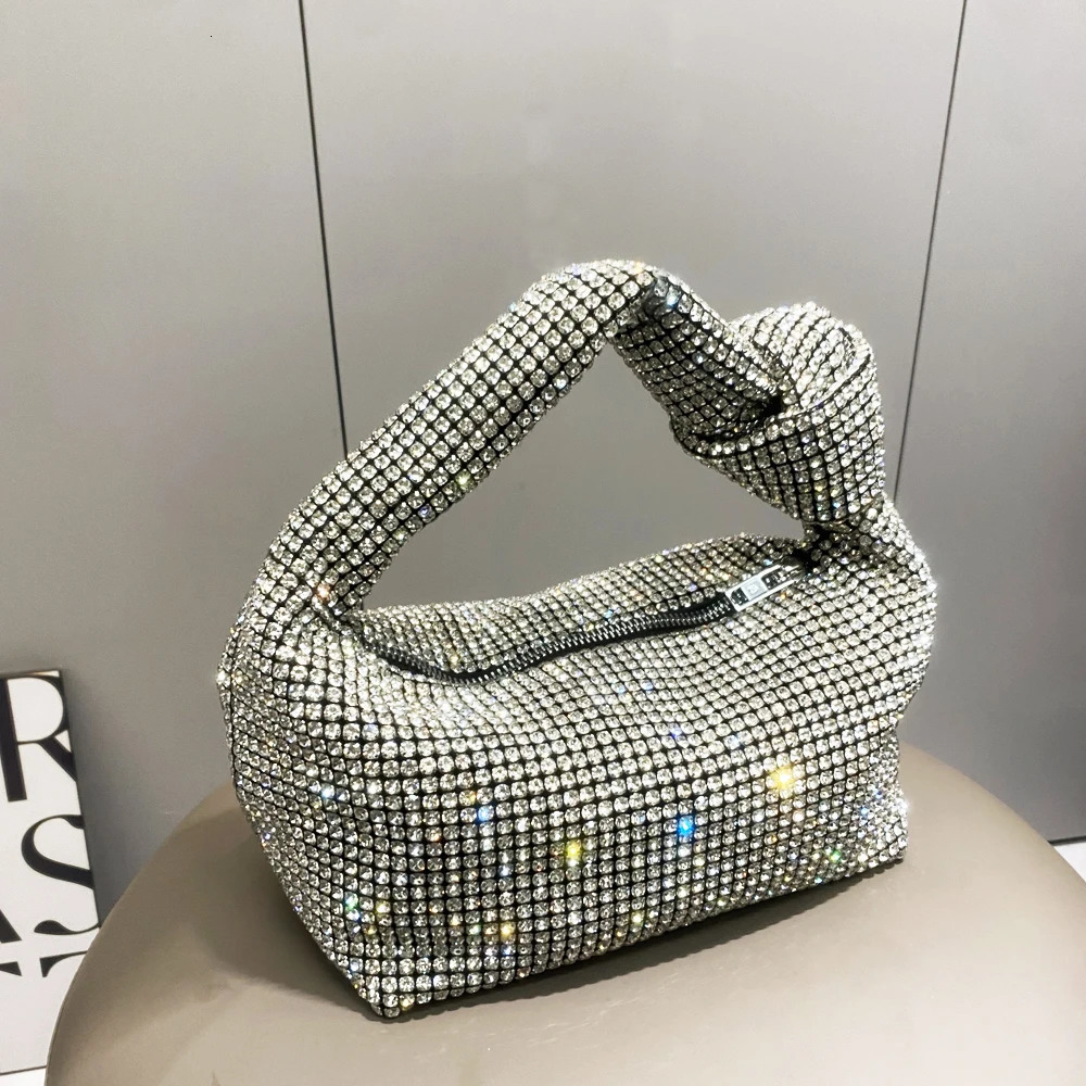 Rhinestones Evening bag silver Crystal Bags for Women Purses and Handbags banquet bag 241218