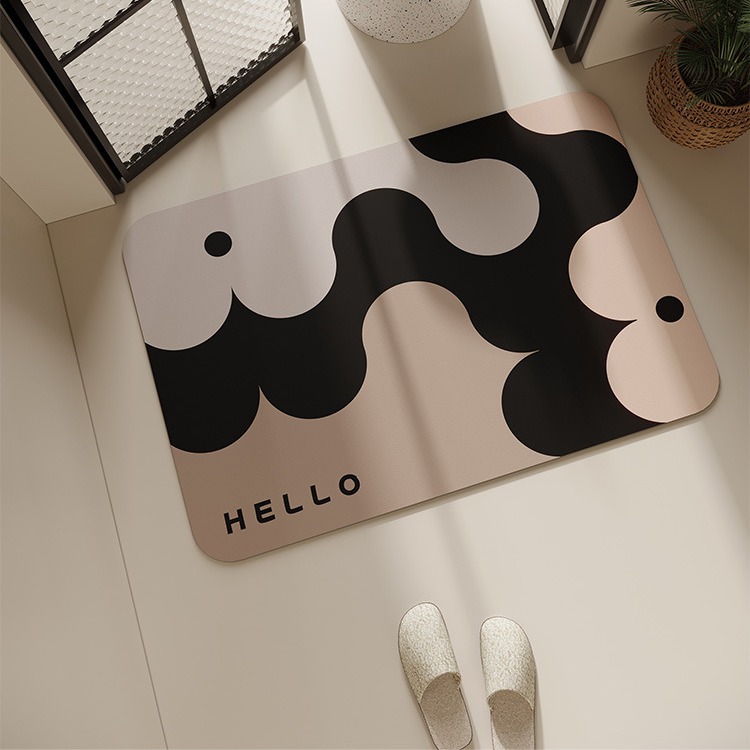 Bathroom Floor Mats Toilet Door Absorbent Quick-drying Floor Mats Bathroom Non-slip and Dirt-resistant Mats
