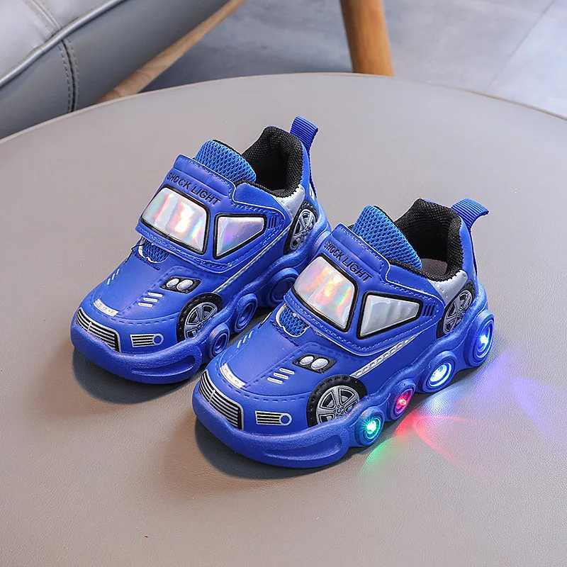 Autumn New Fashion Child Sneakers Versatile Car Cartoon Boy Shoes Comfort Thick Soled Luminous Casual Shoe Sneakers Boy S251027