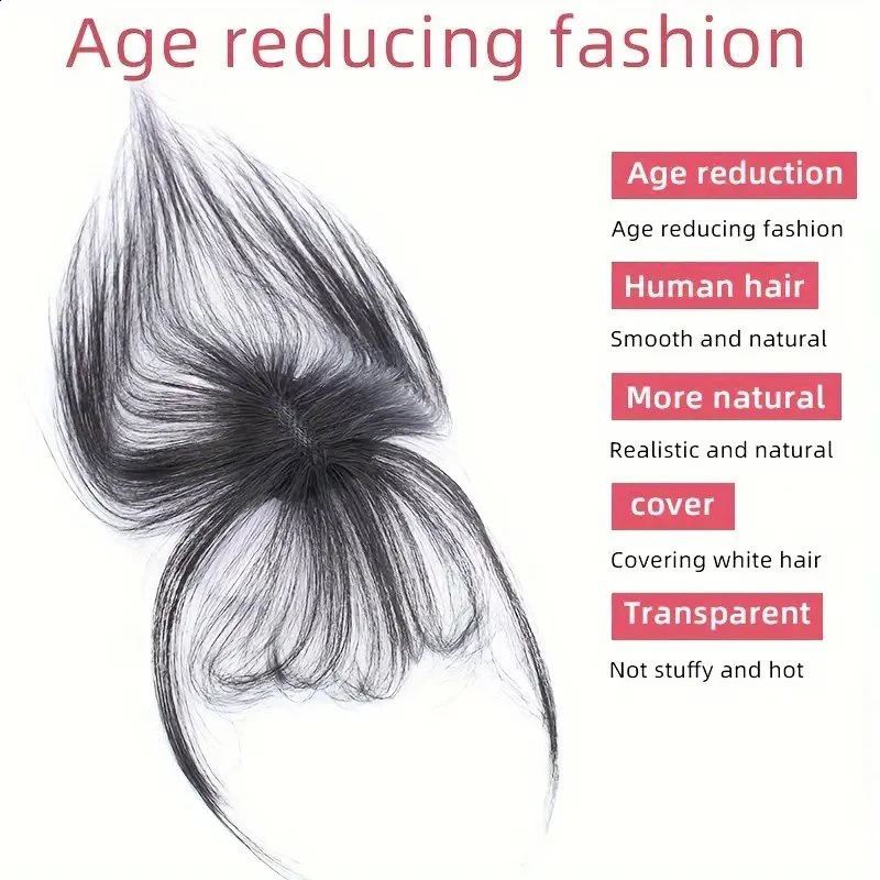 Elegant Womens Hair Topper With Bangs Real Human Hair Fluffy Light weight Seamless Clip In For Fuller Volume 241217