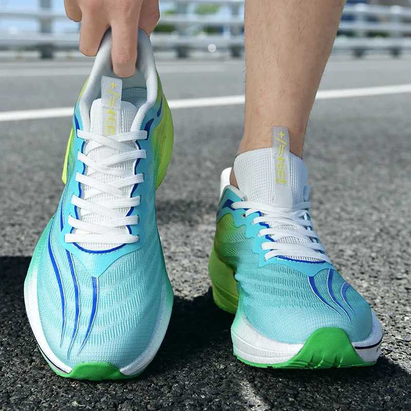 New Mens Running Shoes Non-slip Cushioning Racing Carbon Plate Sneakers Light Tennis Cross Training Shoes Trail Running Shoes W250521