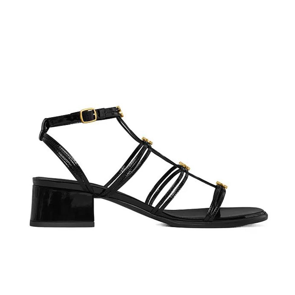 Top quality Narrow Band Chunky Heel Gladiator Sandals womens Leather slippers fashion casual Buckle open toes Luxury designer woman sandal 35-41 With box