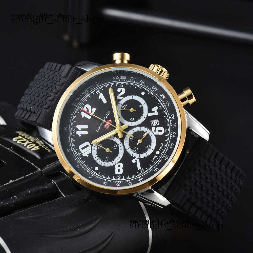 Miglia Watches Aaa Watch High Quality Mens Luxury Watch Man Designer Watch With Box Chronograph Quartz Movement Watch Rubber Strap Steel Case cef