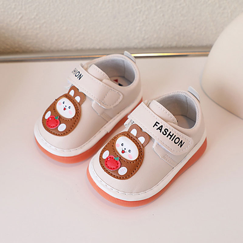 2025 Baby Newborn Casual Squeaky Shoes Toddler Soft Bottom First Walking Shoes Cutefeet Children's Sneakers Rabbit Cartoon Kids Shoes Sizes 16 - 