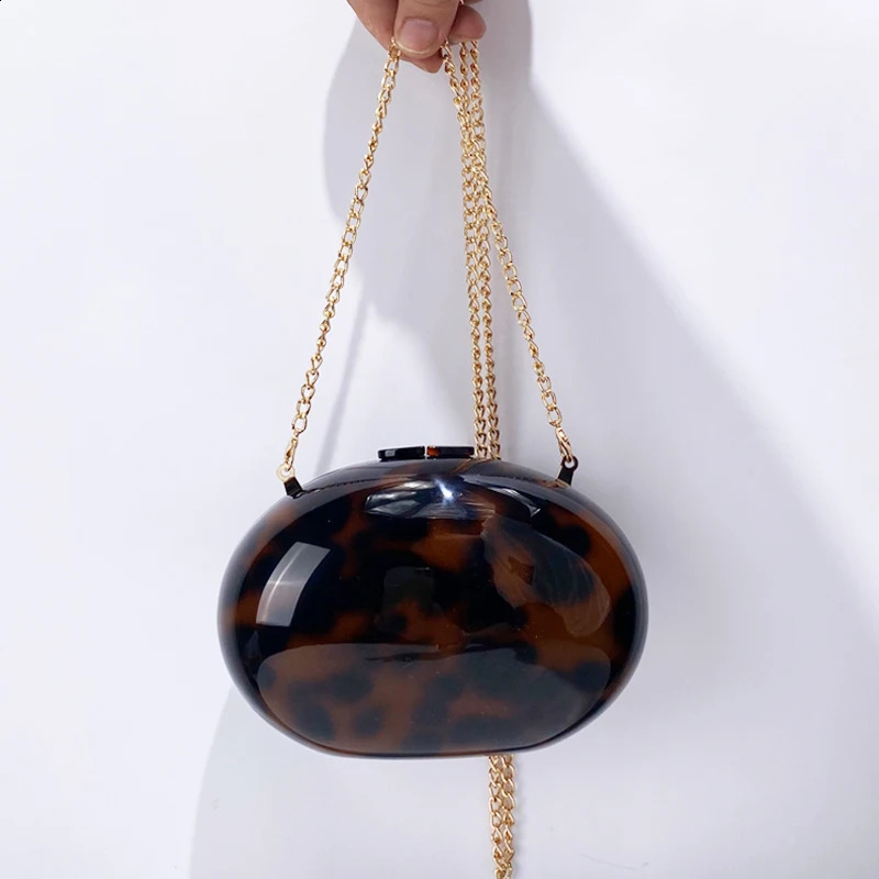 Oval Acrylic Wedding Evening Clutch Party Bag For Women er Handbag And Purse 2024 In Fashion Shoulder Crossbody 241216