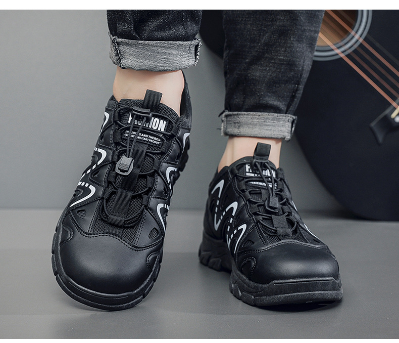 2025 autumn new fashion lightweight sports men's shoes outdoor wear-resistant mountain shoes large size trend cargo shoes