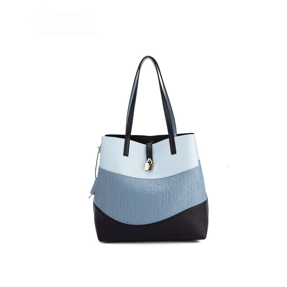 Women's Bags Versatile Trend Tote Leather Solid Color Splicing Large Capacity Crossbody Simple Fresh Style Commuting Shoulder Bag