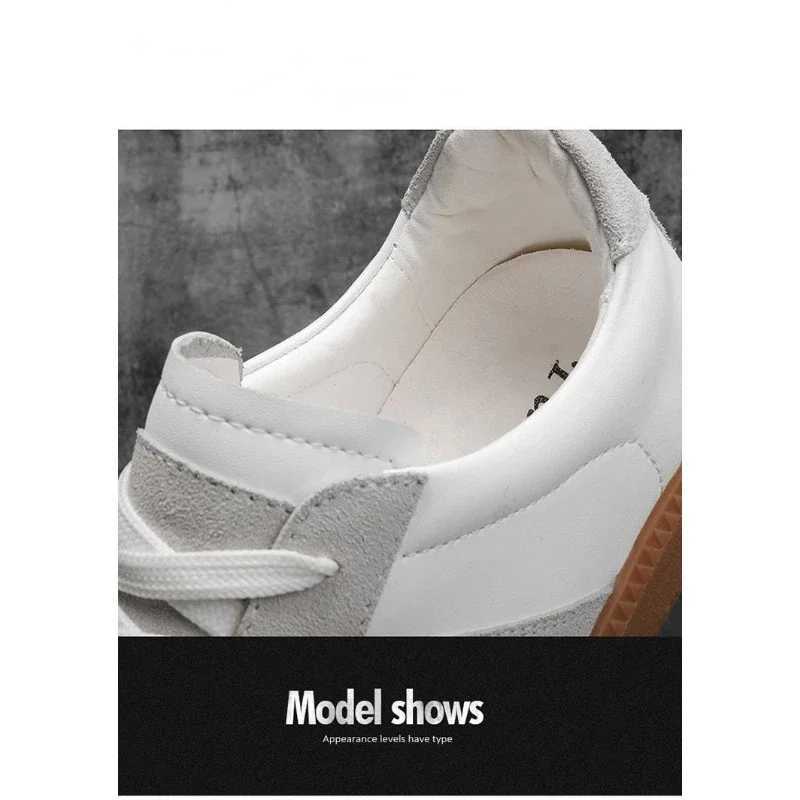 Patchwork Vintage Casual Sports Shoes for Men Leather Hiking Sneakers Women Platform Walking Athletic Shoe Unisex White Loafers Y241217